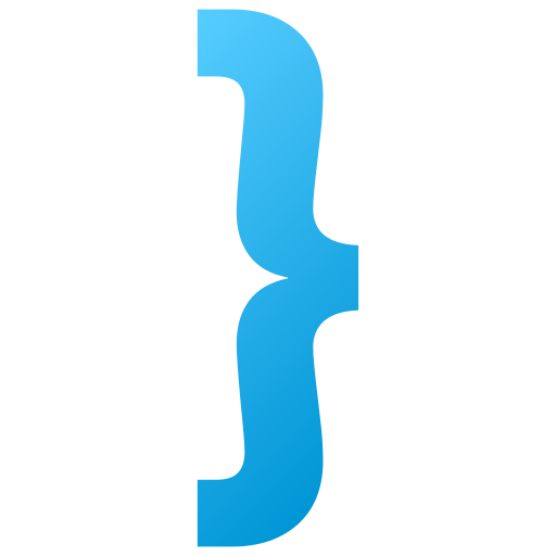 Closing curly bracket